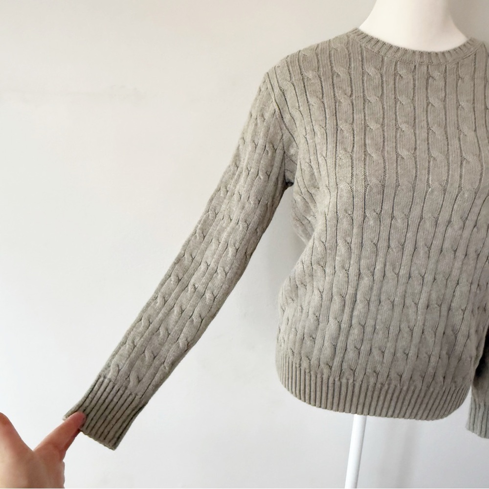 Polo Ralph Lauren Women Cable Knit Sweater Large Classic Preppy Old Money Basic - Picture 4 of 7